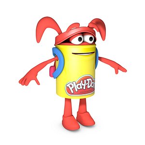3d playdoh cartoon character model