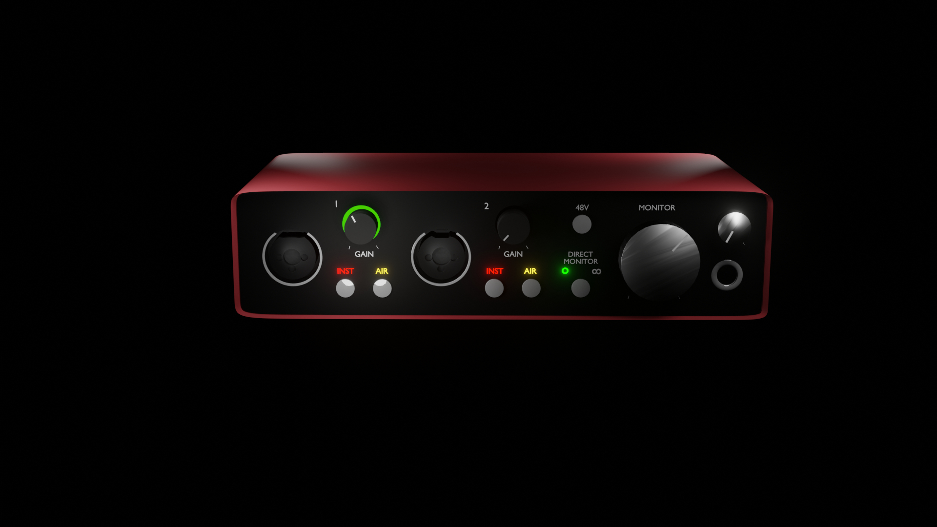Audio interface scarlett 2i2 3rd gen Model model TurboSquid 1714762