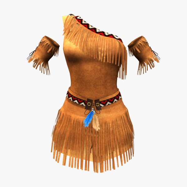 3D Pow Wow Native American Costume model