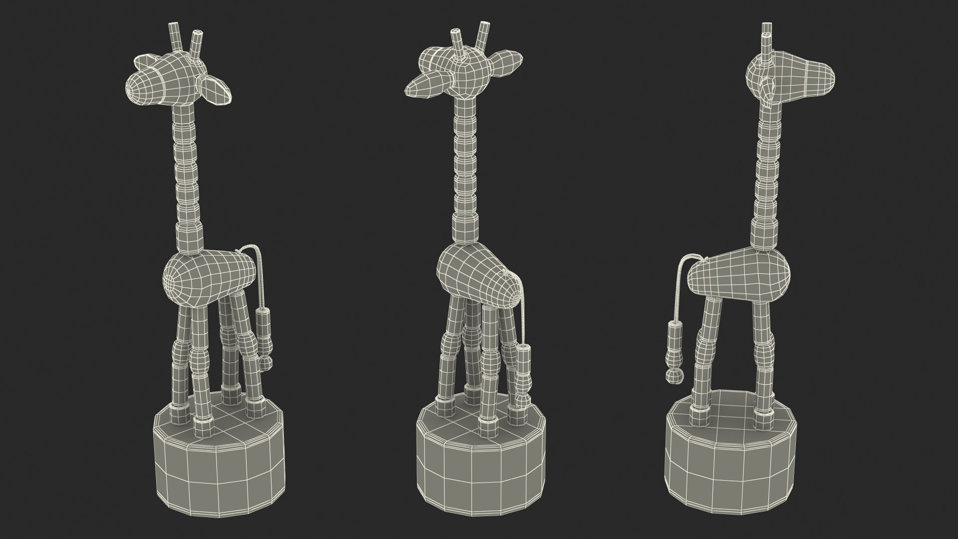 3D Giraffe Push Puppet Toy Rigged For Cinema 4D - TurboSquid 2018540