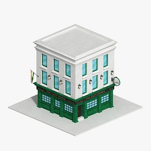 3D irish pub building