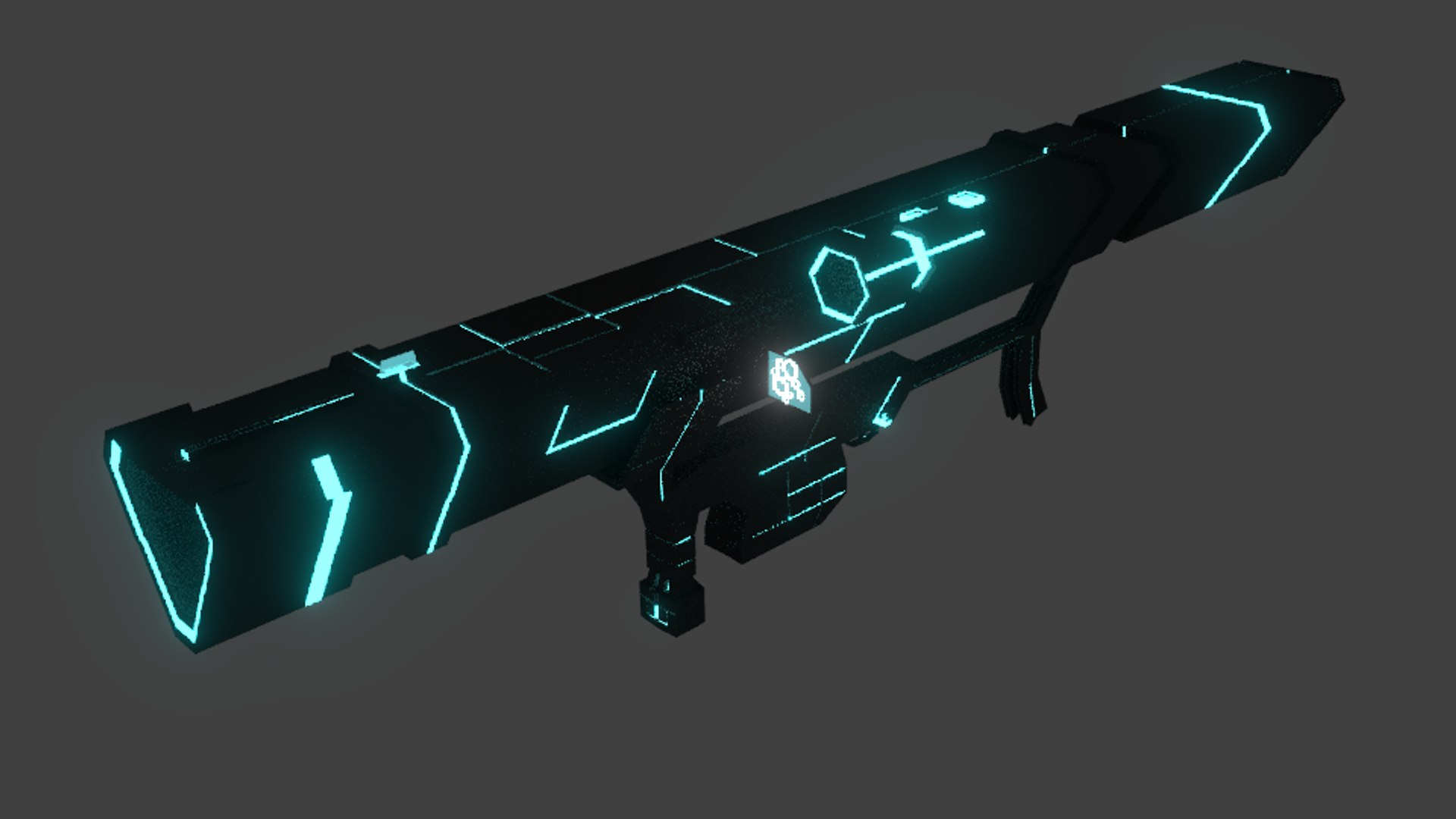 Futuristic Weapon Sci-fi Rocket 3d Model