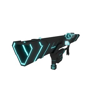 futuristic weapon sci-fi rocket 3d model