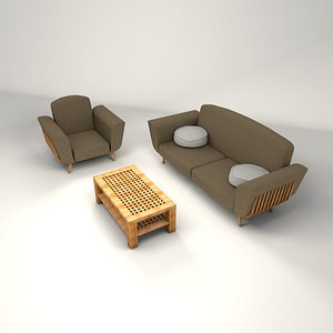 sofa armchair - 3D model