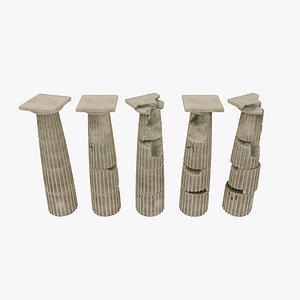 Doric Column Set 3D model