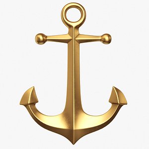 3D anchor gold old