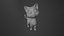 Rigged Cartoon Cat Character  Game Ready Low Poly