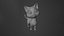 Rigged Cartoon Cat Character  Game Ready Low Poly