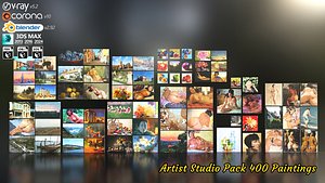 Artist Studio Pack 400 - Paintings 3D