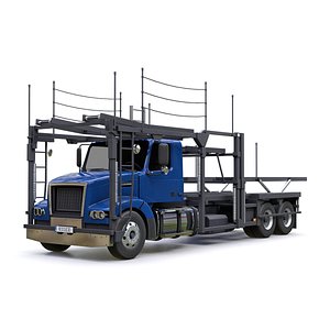 3D car carrier trailer
