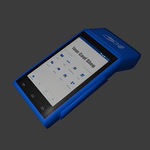 3D Wireless Touchscreen EDC Payment Machine model