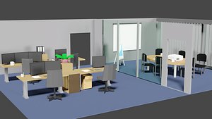 3D office scene model