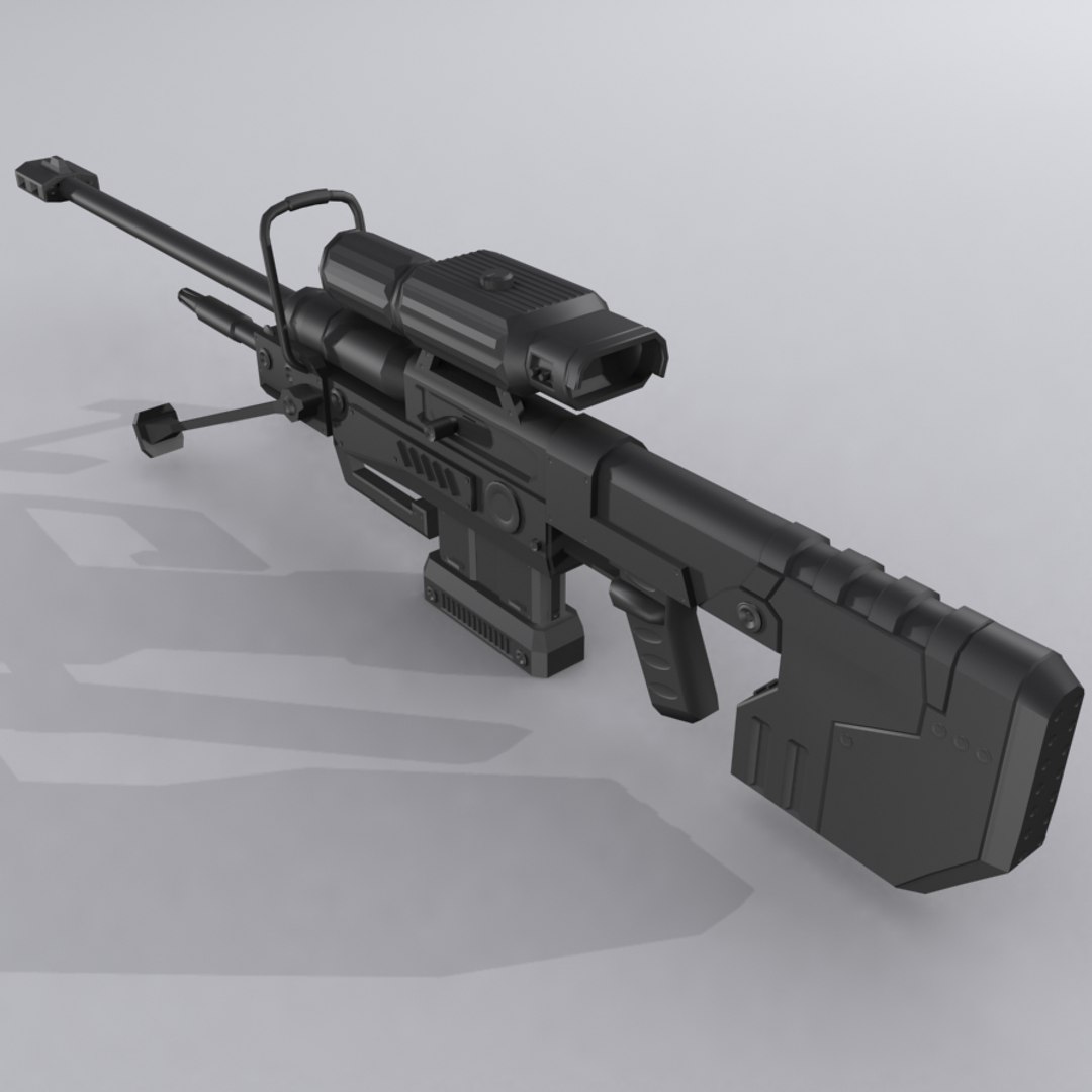 3d custom sniper rifle - model