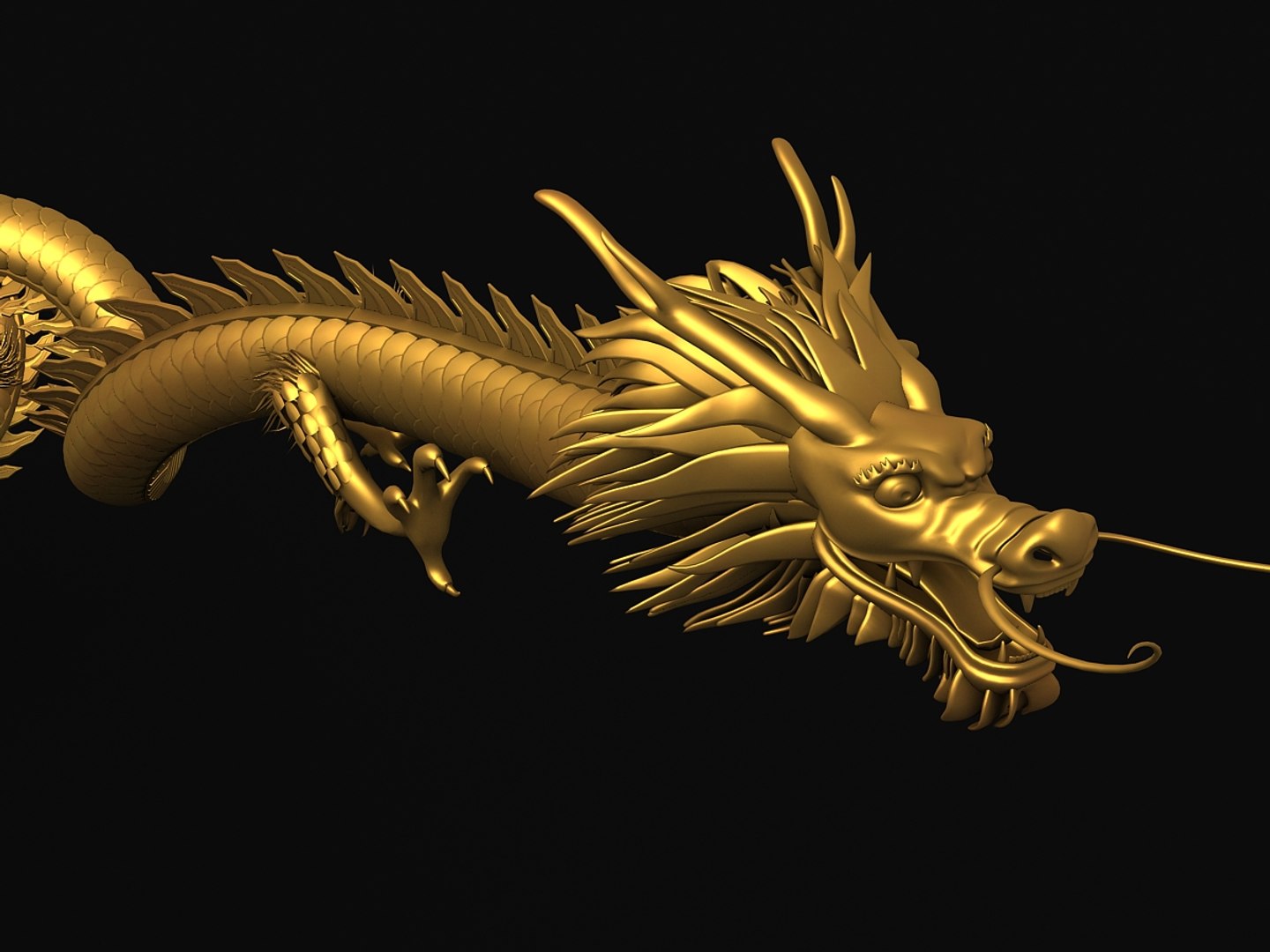 3d Ancient Dragon Chinese Model