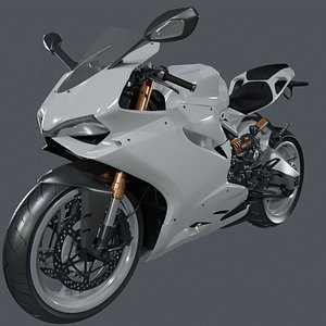 Realistic Sport Motorcycle Highpoly 3D Model 3D model