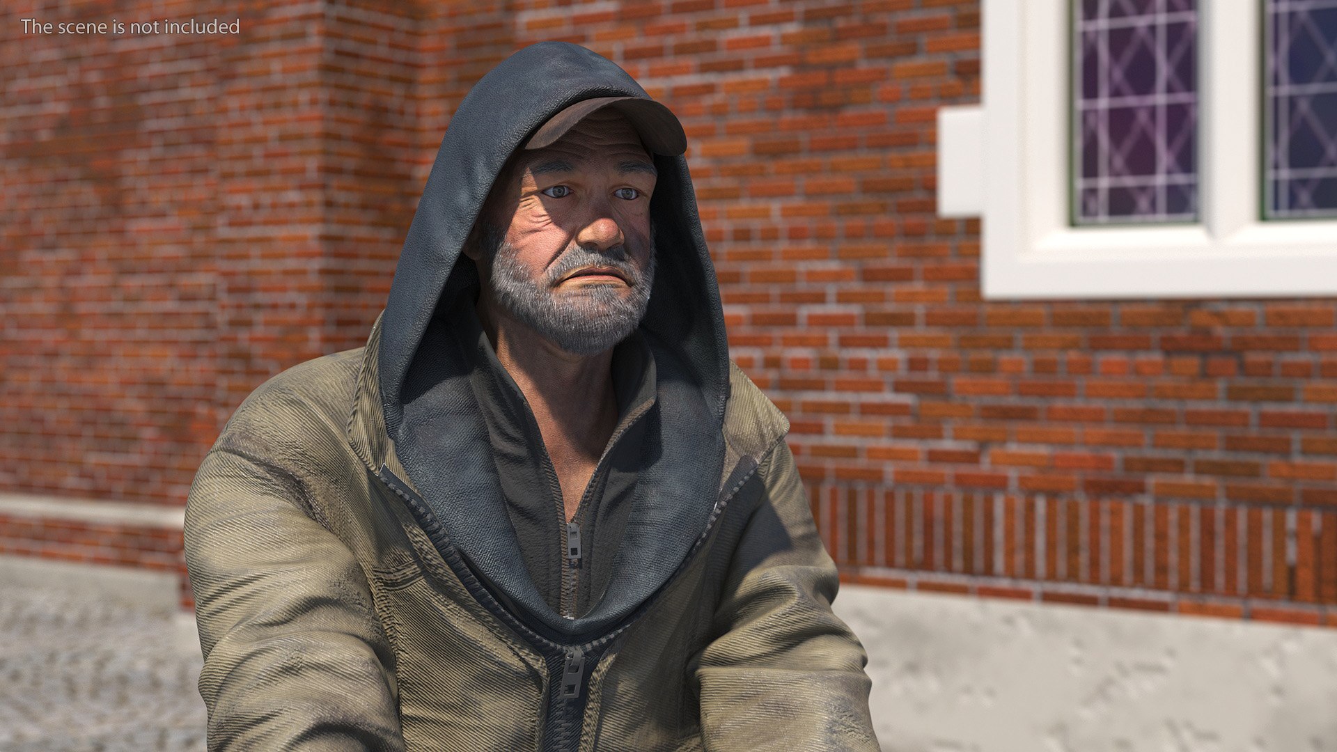 Homeless Man With Shopping Cart 3D Model - TurboSquid 2283344