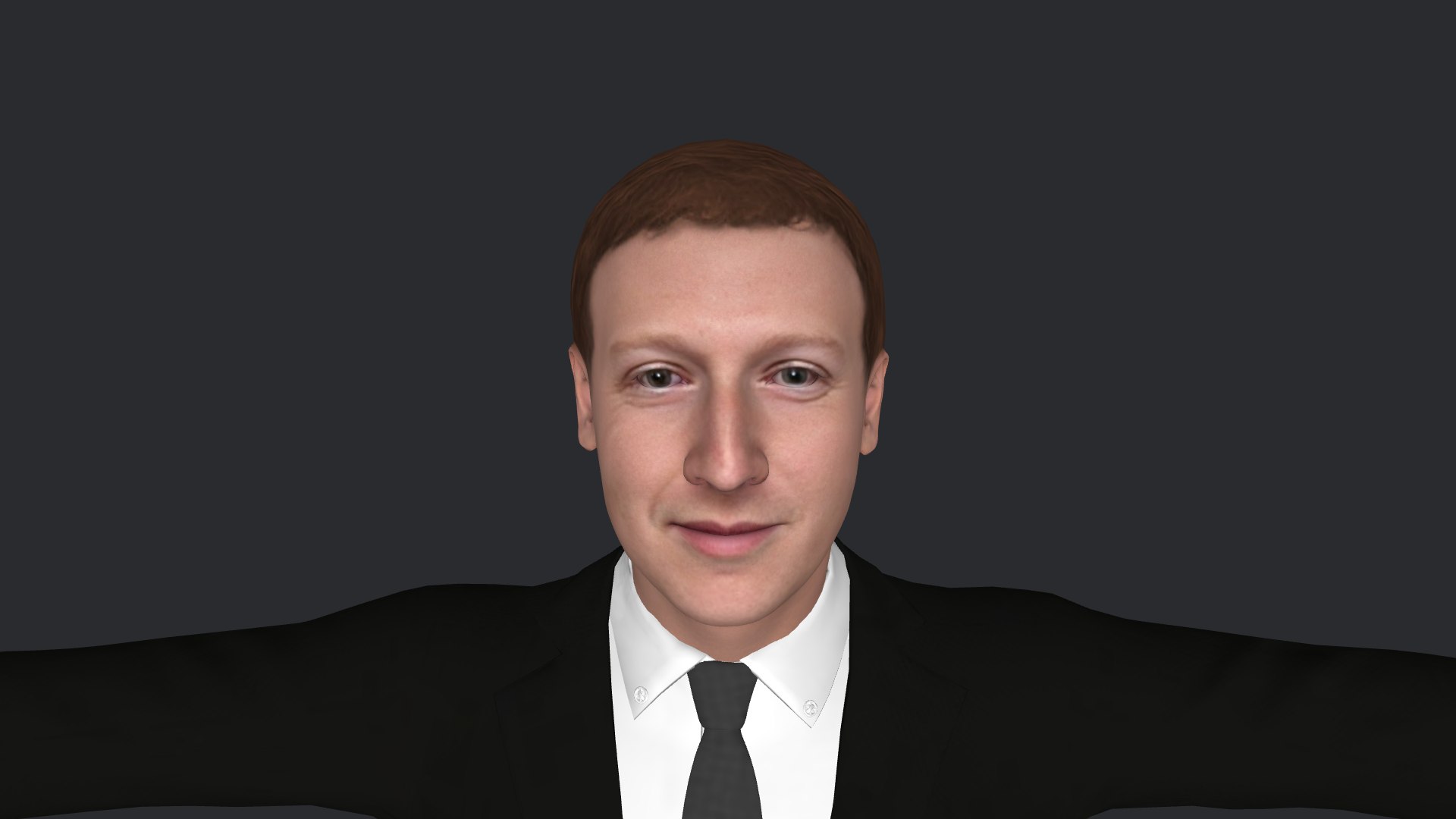 Mark Zuckerberg Hyper Realistic Full Body Fully Rigged 3D Character