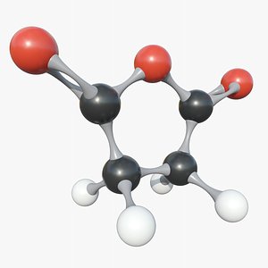 3D Succinic Anhydride  Molecule With PBR 4K 8K