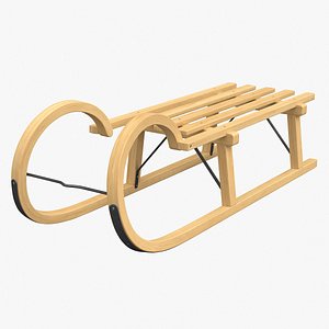 3d wooden sledge