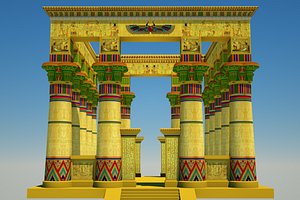 c4d egyptian temple