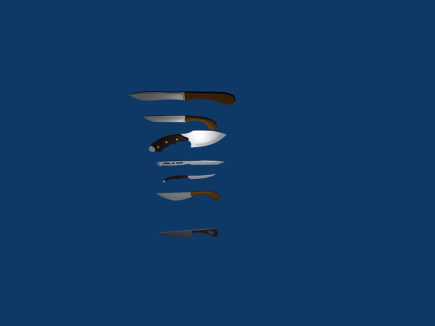 knives set 3d model