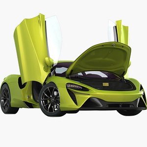3D McLaren Artura 2022 Opening doors and trunk model