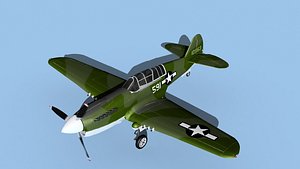 3D Curtiss P-40N Warhawk V06 USAAF