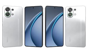 3D OPPO K13 Turbo Knight White And OPPO K13 Turbo Pro Knight Silver model