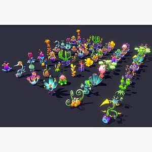 3D Stylize Plants and Flowers Pack 02