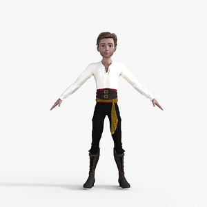 3D Cartoon Peasant Man