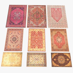3D 9 persian carpets