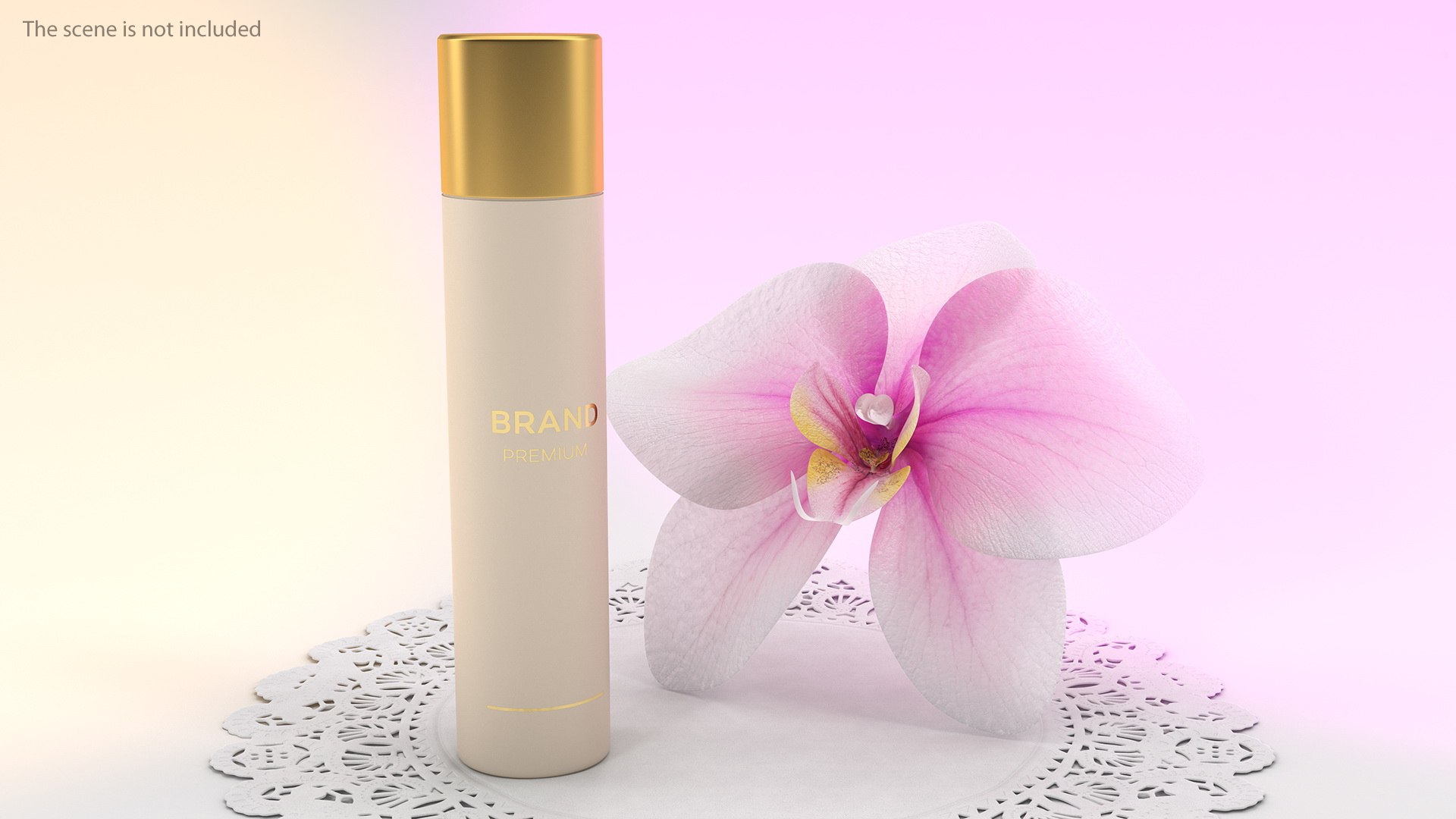 Gold Spray Bottle 3D model preview