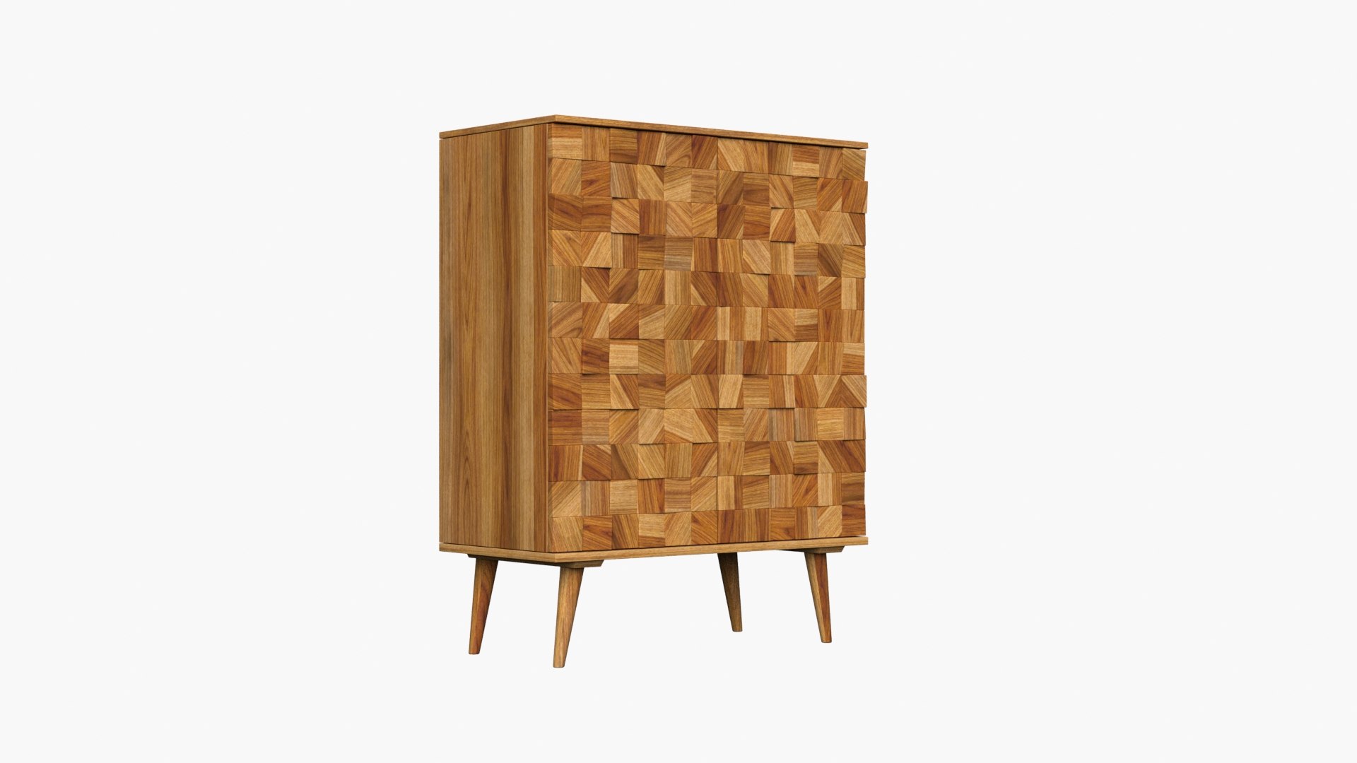 Zara Home - Wooden Faceted Sideboard 3D Model - TurboSquid 1815386