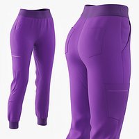 FIGS Zamora Jogger Scrub Pants Purple