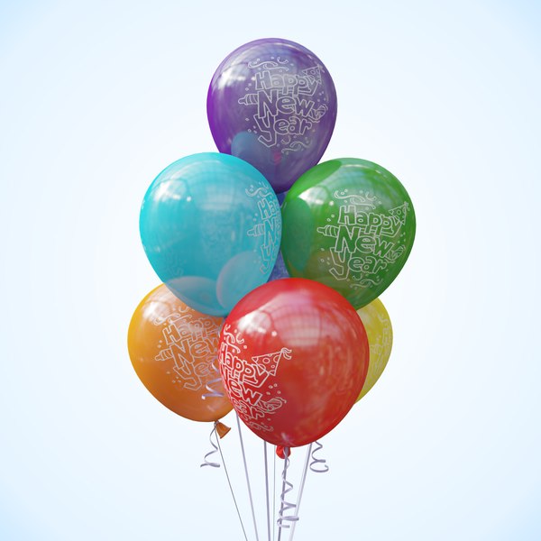 modelo 3d Siete globos de helio - TurboSquid 960625