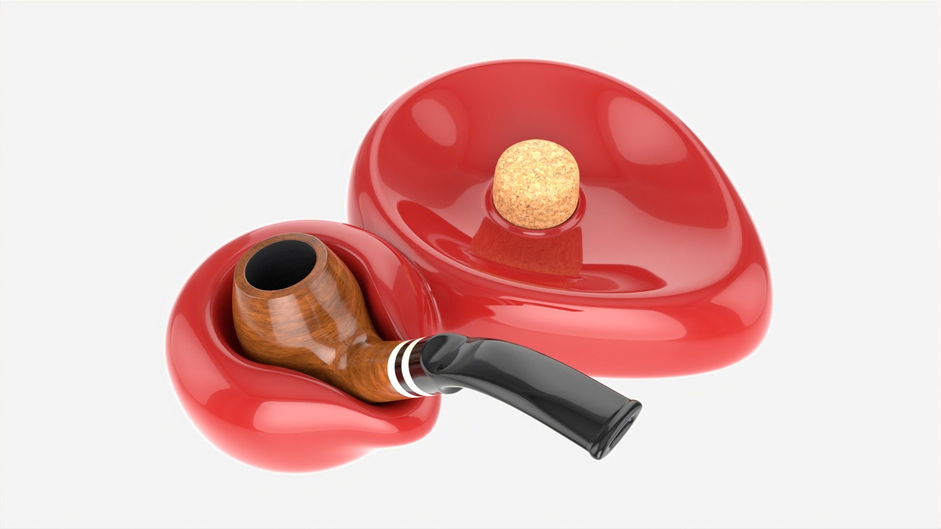 Smoking Pipe Ashtray With Holder 02 3D Model - TurboSquid 2073696
