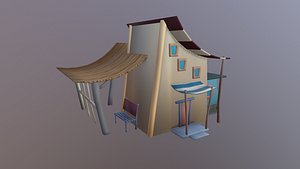 toon cartoon house 3D model