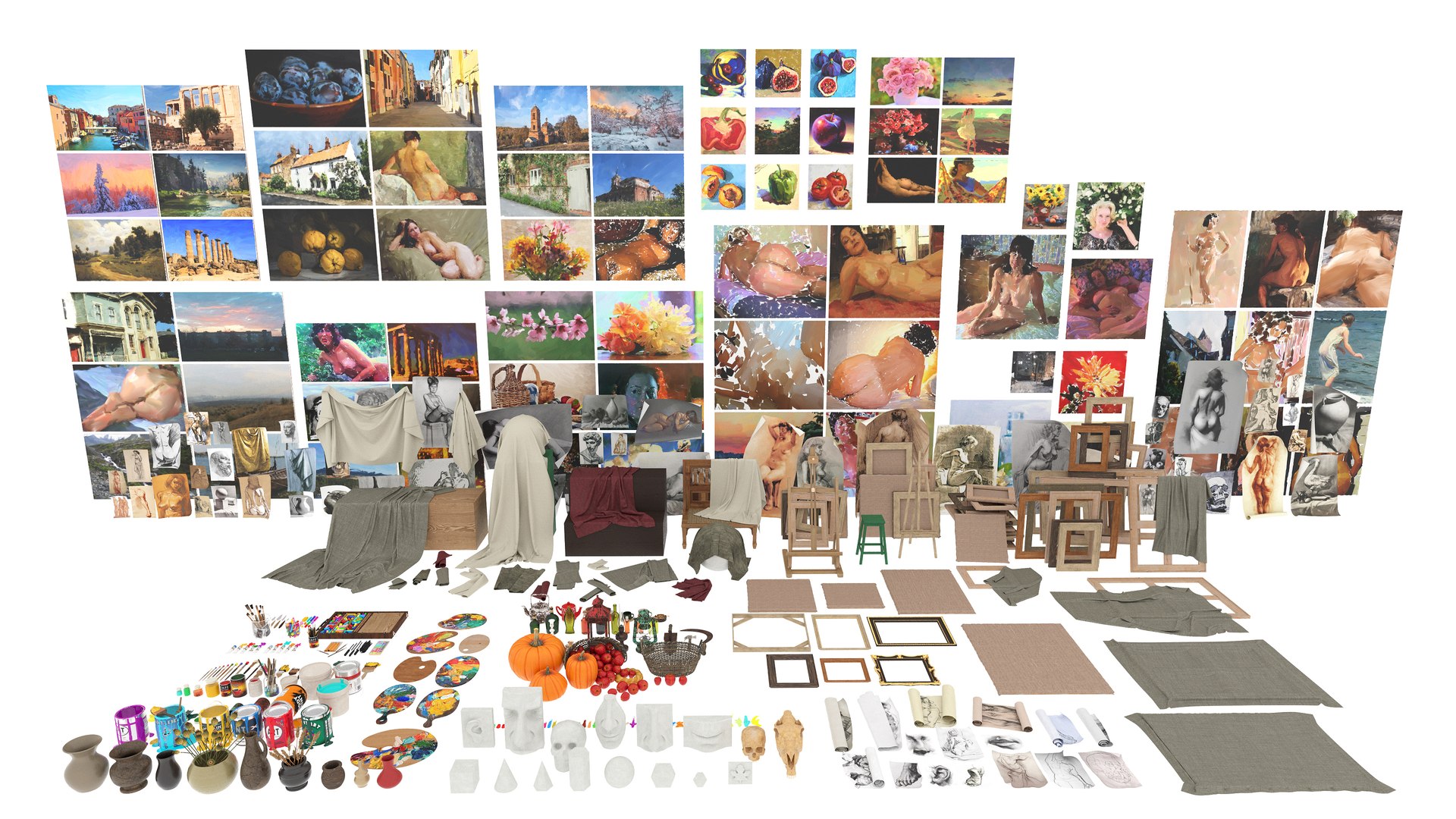 Artist Studio Pack 400 3D model https://p.turbosquid.com/ts-thumb/yv/mNYTUd/qy/artiststudiopack4004/jpg/1753519427/1920x1080/fit_q87/5b8acecdc475b689ae6c20cbf6ce9bc64127b2a8/artiststudiopack4004.jpg