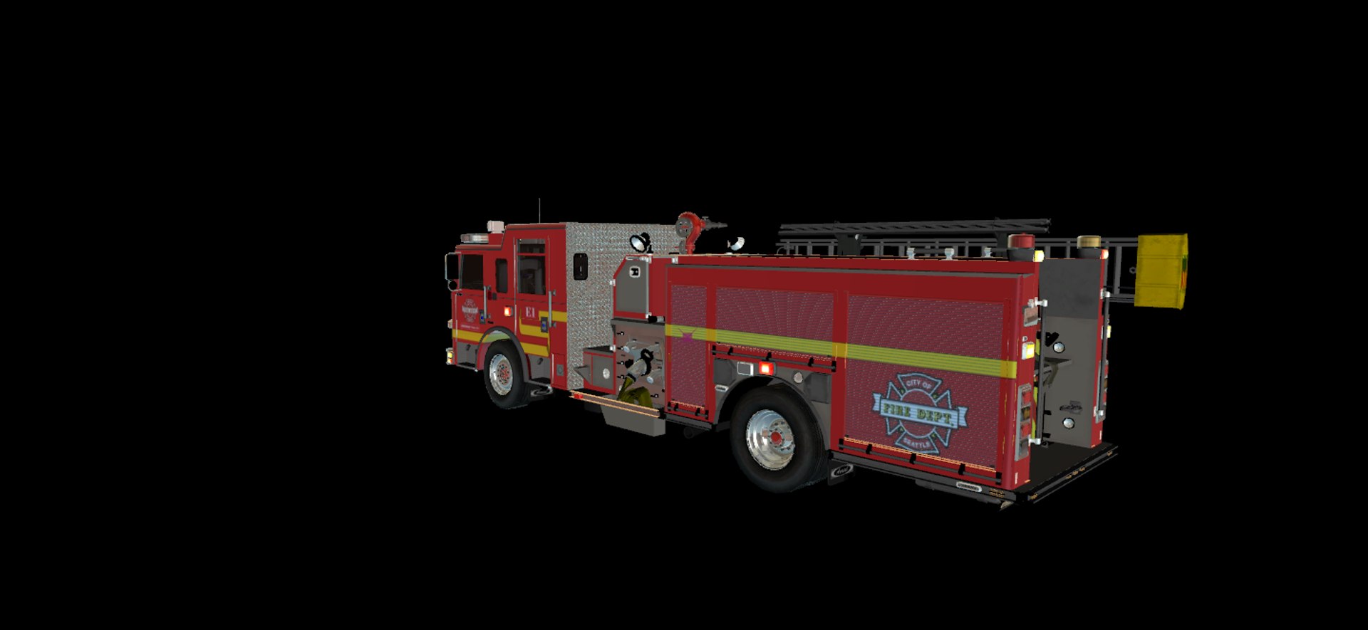 Pierce seattle engine 3D - TurboSquid 1358304