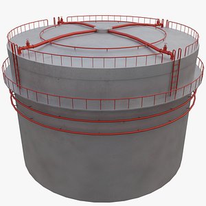 3D model Industrial Oil Tank V2