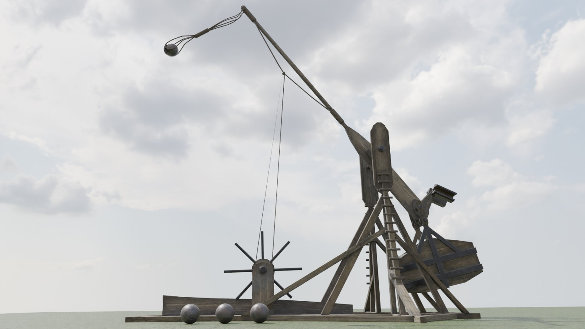 3D Model Trebuchet - TurboSquid 2204017