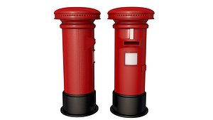 Royal Mail Post Box 3D model