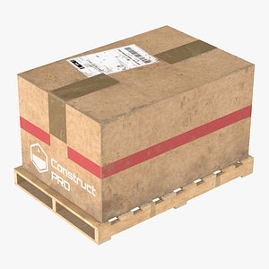 Cardboard Box Pallet 1 3D model