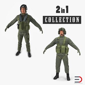 military pilots 3D model
