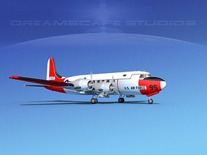 propellers douglas c-54 skymaster 3D model