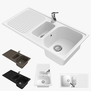 Sink Schock Lithos with Schock SC-90 Fixed Spout