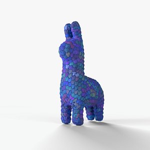 Llama crochet 3D model