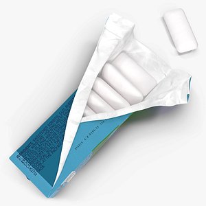 Chewing Gum Package Open with Pads