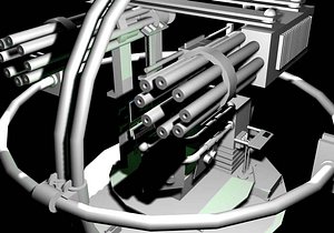 sci fi gattling turret