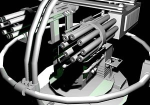 sci fi gattling turret